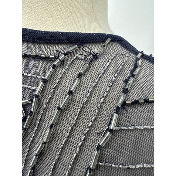 Chicos Sheer Embellished Short Vest - Picture 5 of 8